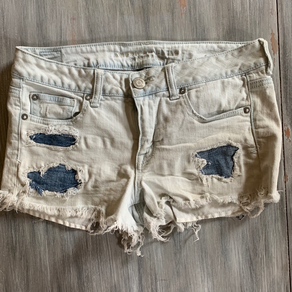 American Eagle denim patch shorts. Never worn